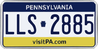 PA license plate LLS2885