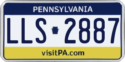 PA license plate LLS2887
