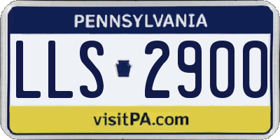 PA license plate LLS2900