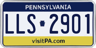 PA license plate LLS2901