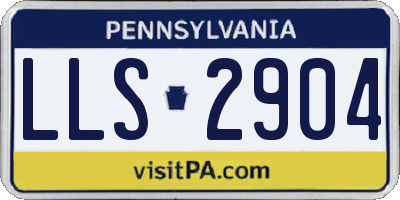 PA license plate LLS2904