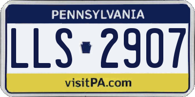 PA license plate LLS2907