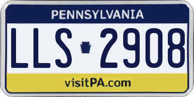 PA license plate LLS2908