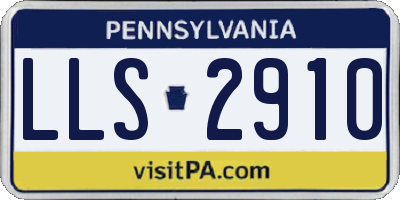 PA license plate LLS2910