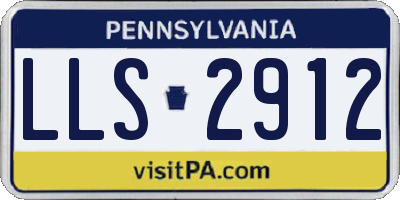PA license plate LLS2912