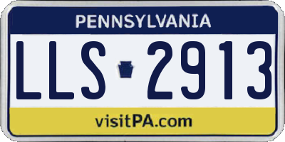 PA license plate LLS2913