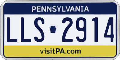 PA license plate LLS2914