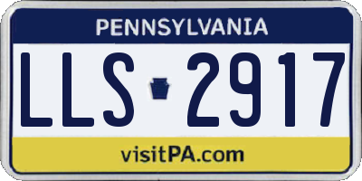 PA license plate LLS2917