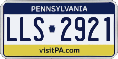 PA license plate LLS2921