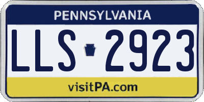 PA license plate LLS2923