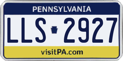 PA license plate LLS2927