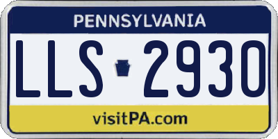PA license plate LLS2930