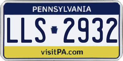 PA license plate LLS2932