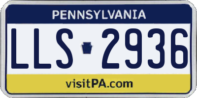 PA license plate LLS2936