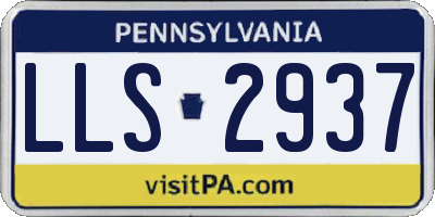 PA license plate LLS2937