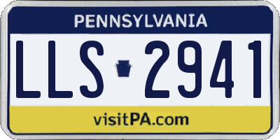 PA license plate LLS2941