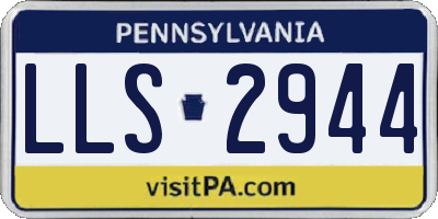 PA license plate LLS2944