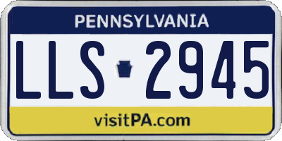 PA license plate LLS2945