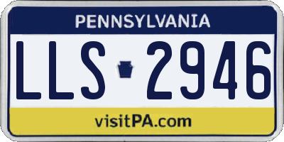 PA license plate LLS2946