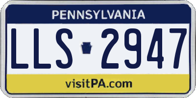 PA license plate LLS2947