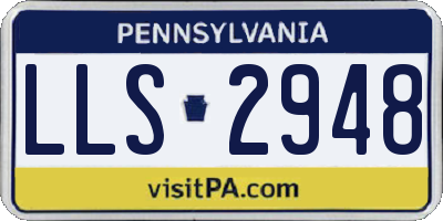 PA license plate LLS2948