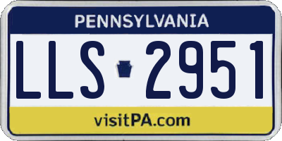 PA license plate LLS2951