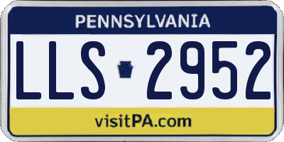 PA license plate LLS2952