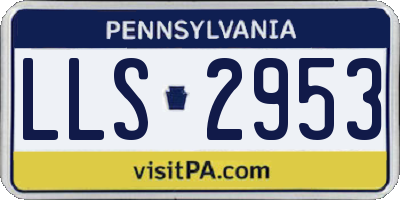 PA license plate LLS2953