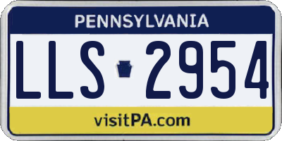 PA license plate LLS2954