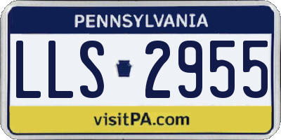 PA license plate LLS2955