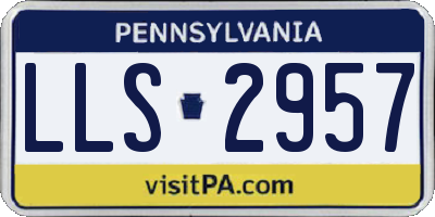 PA license plate LLS2957