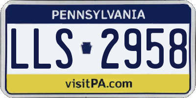 PA license plate LLS2958