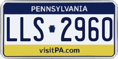 PA license plate LLS2960