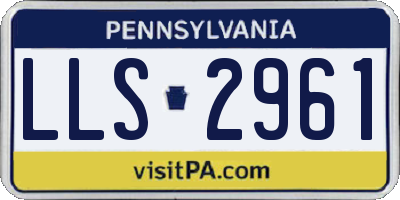 PA license plate LLS2961