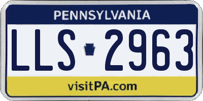 PA license plate LLS2963