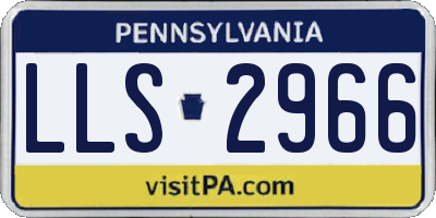 PA license plate LLS2966