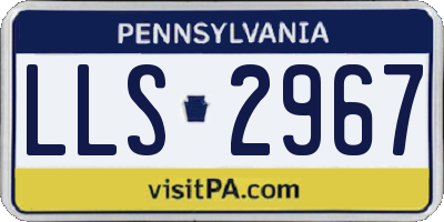 PA license plate LLS2967