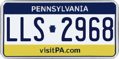 PA license plate LLS2968
