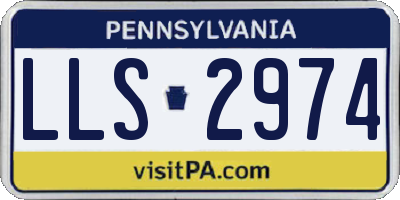 PA license plate LLS2974
