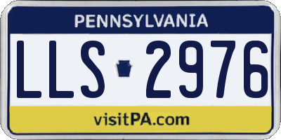 PA license plate LLS2976