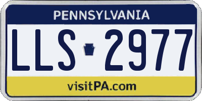 PA license plate LLS2977