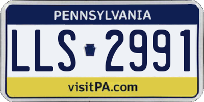 PA license plate LLS2991