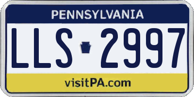PA license plate LLS2997