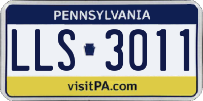 PA license plate LLS3011