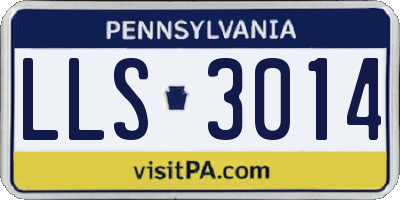 PA license plate LLS3014