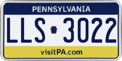 PA license plate LLS3022