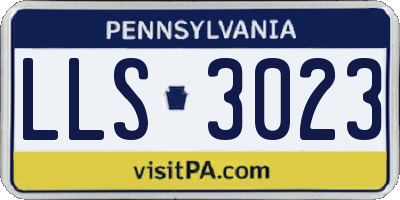 PA license plate LLS3023