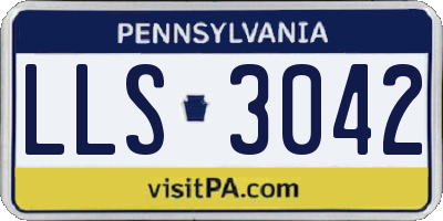 PA license plate LLS3042