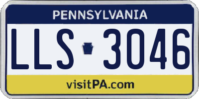 PA license plate LLS3046