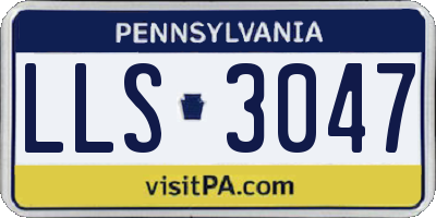 PA license plate LLS3047
